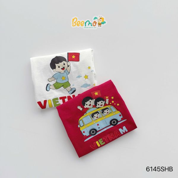 6145SHB - Áo thun Beemo yêu nước Việt Nam size 1-6y