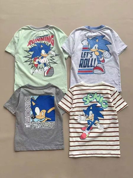ABT65 - Áo cotton Sonic dư xịn nhiều màu cho bé trai size 4-7y