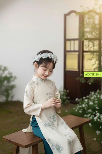 AD01 - Set áo dài trẻ em của Oli River bé gái size 3-12y