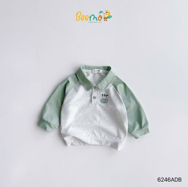 6246ADB - Áo Polo Người Bạn Khu Rừng Beemo Bé Trai size 1 - 6y