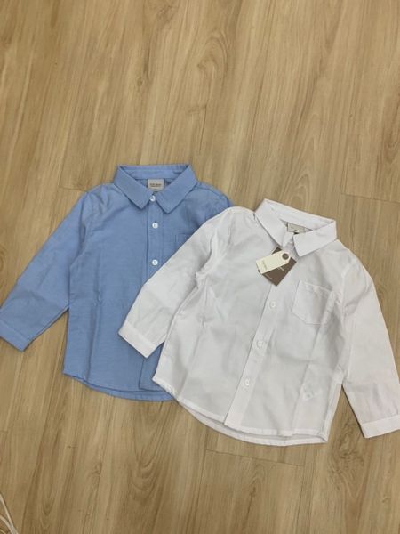 ABT87 - Áo sơ mi Totoheros 2 màu  xanh/trắng BT