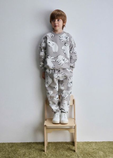 BBT18 - Bộ nỉ Sela in tràn nhiều hình cho bé trai size 92 - 116