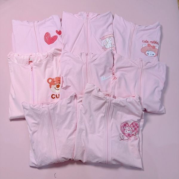 ACN04 - Áo khoác chống nắng vải dệt +50UPF nhiều màu họa tiết ngẫu nhiên size 110-160