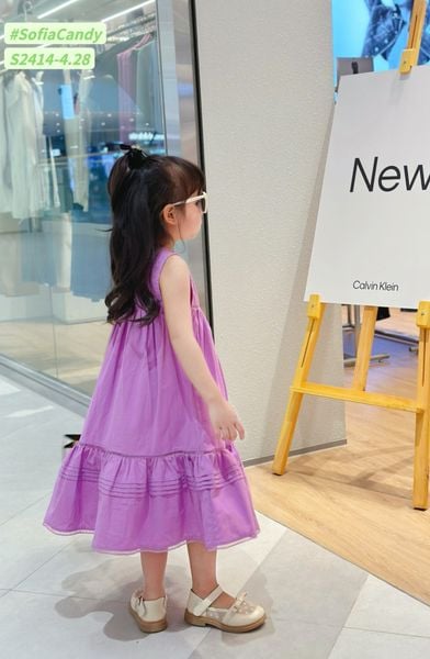 V00021 - Váy thô Sofia Candy sát nách đuôi cá 4 màu BG size 1 - 10y