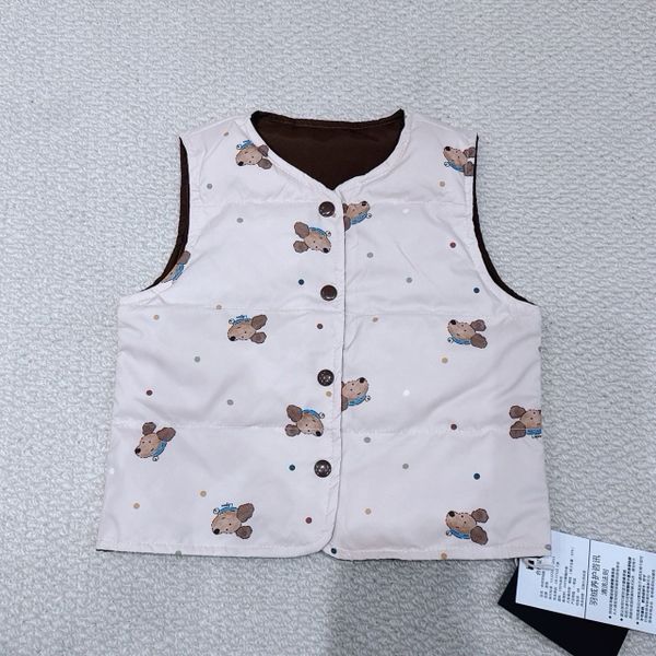 AK28 - Áo khoác gile lông vũ Liwu Kids siêu nhẹ 2 mặt nhiều mẫu cho bé size 90 - 130