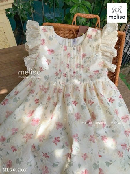 MLSDCC.6570 - Váy Melisa hoa nhí cánh tiên phối ren cho bé size 1-10y