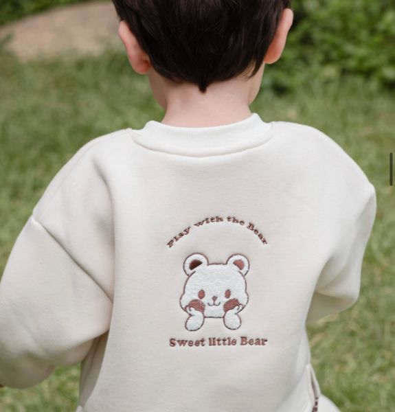 ABT04 - Áo nỉ bông bbz nối vạt thêu lưng nhiều màu cho bé size 100-140