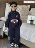 Lu 1686 - Bộ nỉ hai da Luca Boston cổ kéo khóa màu navy bé trai size 2-12y
