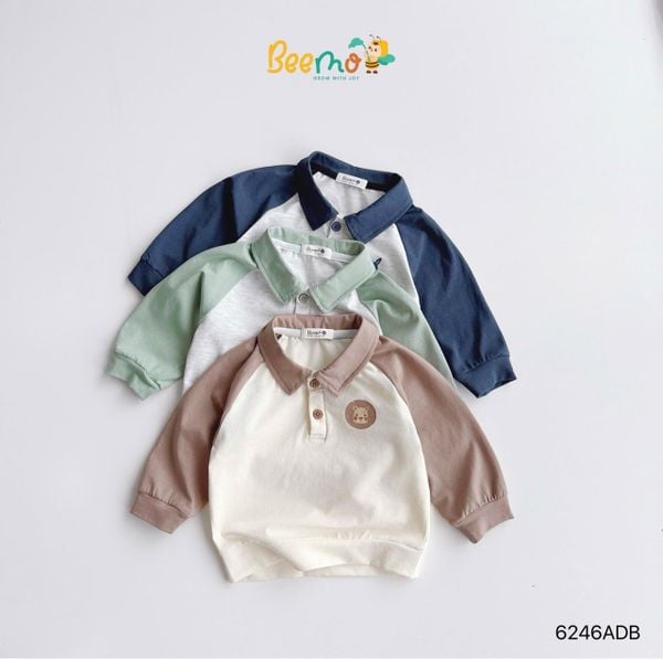 6246ADB - Áo Polo Người Bạn Khu Rừng Beemo Bé Trai size 1 - 6y