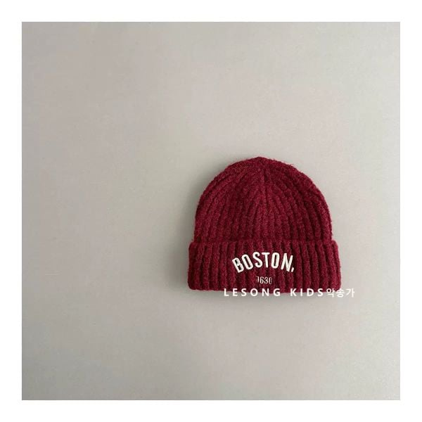 PK061 - Mũ len vành tròn Boston nhiều màu cho bé size 48-53cm