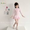 A0818 - Set bộ bơi Alber Kids bé gái áo dài tay + chân váy size 90-150