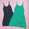 V00051 - Váy lanh hai dây 2 màu chấm bi BG size 5-14y (form bé)