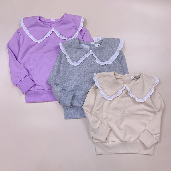 ABG44 - Áo nỉ da cá L.C cổ sen phối bèo trắng 3 màu size 100 - 160