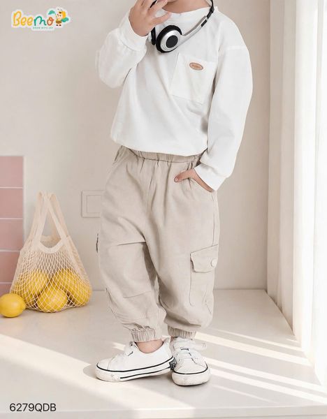 6279QDB - Quần Linen Năng Động Beemo Bé Trai 1 - 6y
