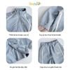 6294BDB - Bộ khoác gió Beemo vui chơi mỗi ngày 2 màu be/xanh bé trai size 1-6y