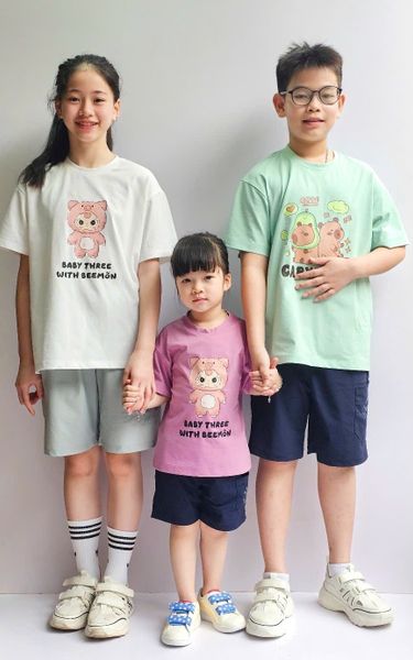 BBG35 - Bộ vải golf Bee Mon Capybara, Baby Three nhiều màu cho bé size 120-160