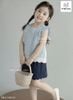 MLSBCC.7408 - Bộ Melisa áo xanh cánh tiên + chân váy chấm bi navy size 2-12y