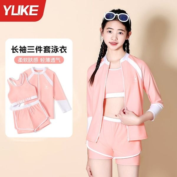 2379 - Bộ bơi YUKE dòng đại 2 màu cho bé gái size 150-190