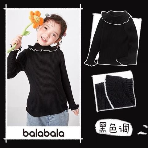 ALBG11 - Áo len cổ bèo - tay bèo trơn nhiều màu size 90 - 130