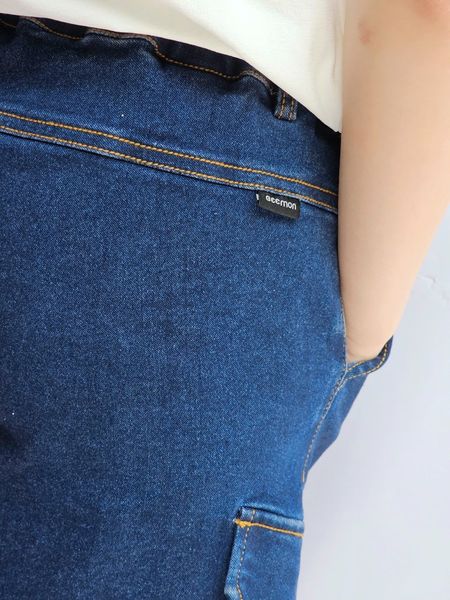QBT19 - Quần short jean mềm Beemon 2 màu xanh đậm/nhạt cho bé size 120-160