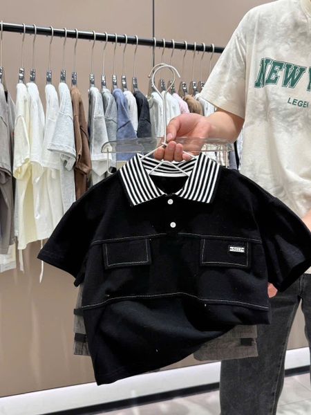 ABT46 - Áo thun polo cổ đức nhiều màu cho bé trai size 100-140