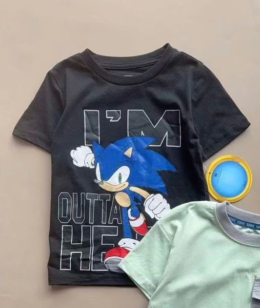 ABT65 - Áo cotton Sonic dư xịn nhiều màu cho bé trai size 4-7y
