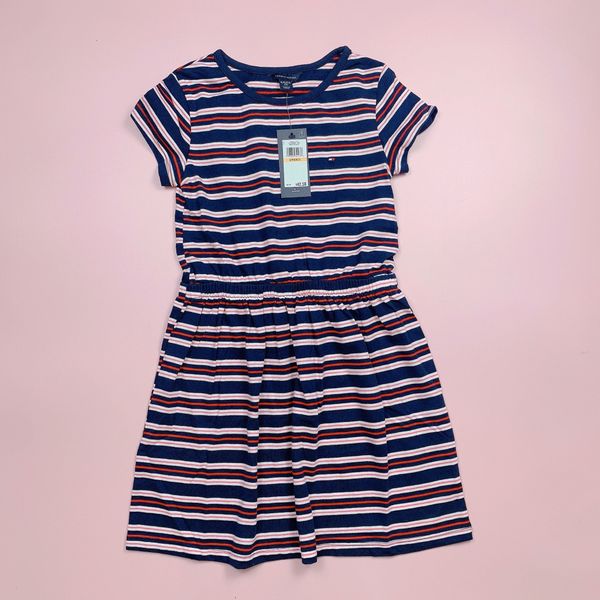 V00062 - Váy cotton kẻ ngang nhiều màu BG size 7-16y