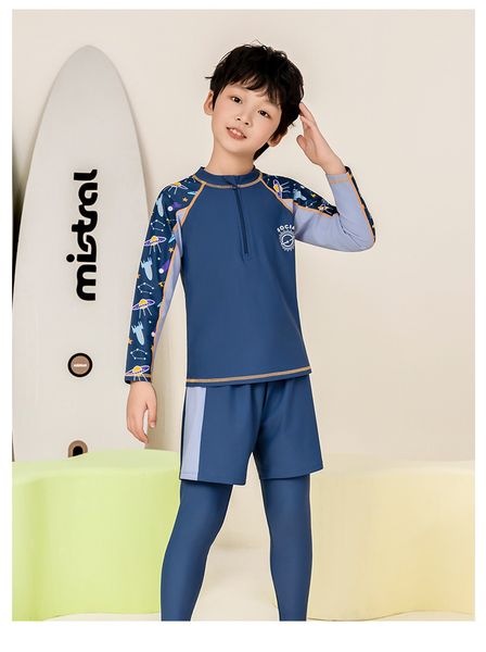 1177 - Bộ bơi YUKE dài tay, quần dài chống nắng bé trai size XL-6XL