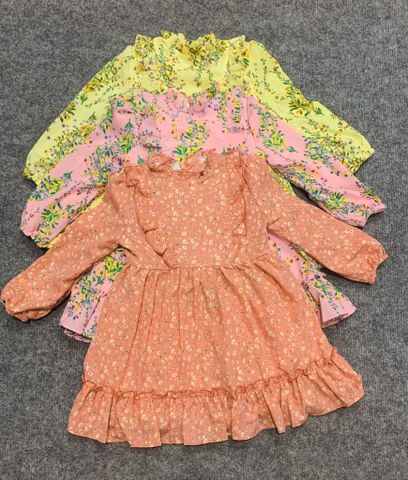 V00080 - Váy Voan bèo ngực 3 màu hoa BG