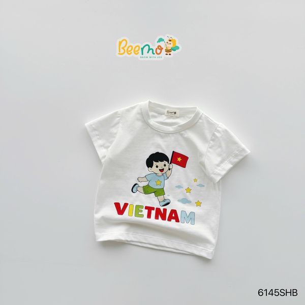 6145SHB - Áo thun Beemo yêu nước Việt Nam size 1-6y