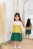 V00091 - Váy thô đũi June with love dài tay phối tầng 3 màu cổ bèo