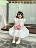 V00035 - Váy Sofia Candy tiểu thư tay cánh tiên thêu hoa ngực nhiều màu BG size 1-10y