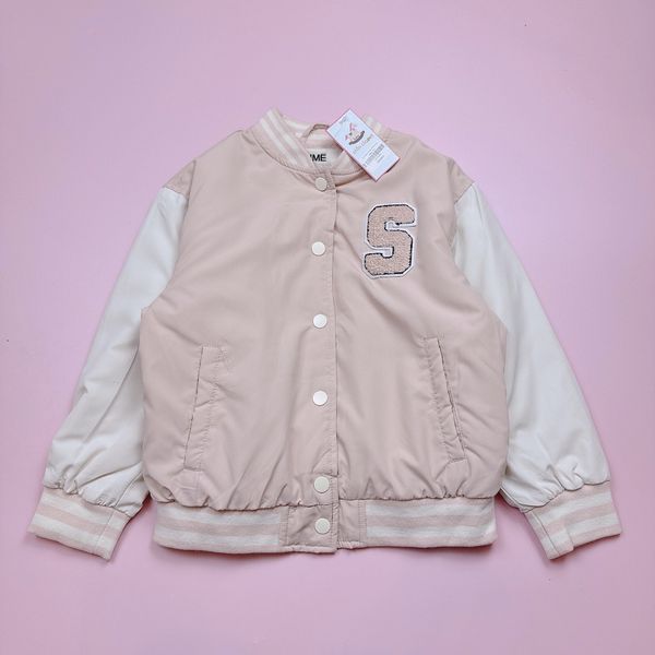 AKBT66 - Áo khoác bomber phao Lime Kids thêu chữ nhiều màu BTBG size 2-6y