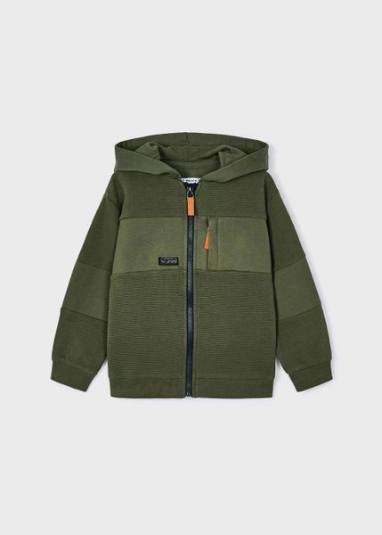 AKBT61 -  Áo khoác nỉ có mũ 2 màu trơn logo núi size 2 - 9y