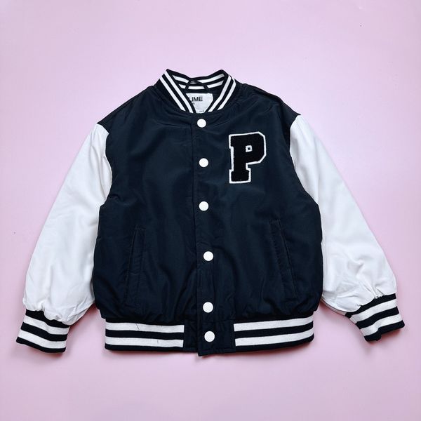 AKBT66 - Áo khoác bomber phao Lime Kids thêu chữ nhiều màu BTBG size 2-6y