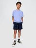 QBT12 - Quần short Quick Dry ONV mềm co giãn màu đồng phục be/navy cho bé size 5-20y