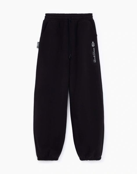 QBG06 - Quần nỉ bệt GGJJ màu đen LOVE & DREAM size 6 - 14y