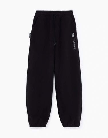 QBG06 - Quần nỉ bệt GGJJ màu đen LOVE & DREAM size 6 - 14y
