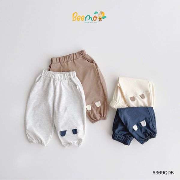 6369QDB - Quần cotton Beemo tai gấu nhiều màu size 1-6y