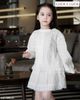 Lu 1406 - Bộ Luca áo + chân váy trắng phối ren bé gái size 2-12y