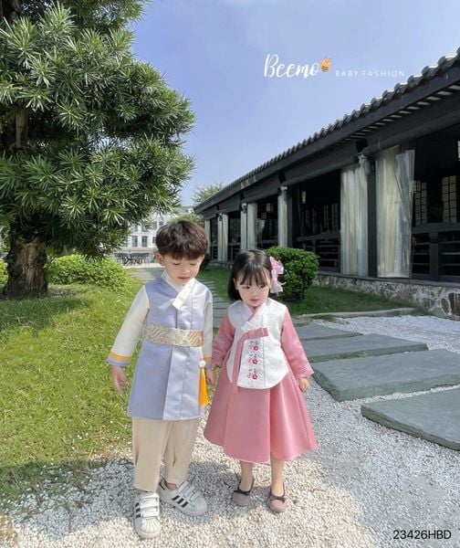 BBT36 - Set Hanbook Beemo bé trai phối khánh 2 màu đỏ/xanh size 80-130