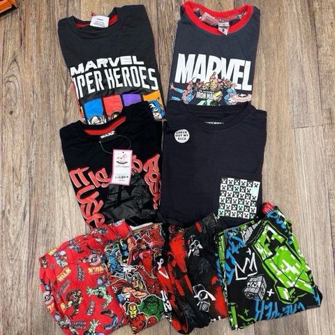 BBT23 - Bộ cotton Marvel / Super Heres / Mine Craft nhiều mẫu Bé Trai size Đại 8 - 16y