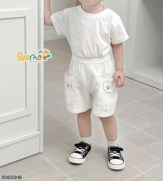 6062QHB - Quần short Beemo túi hộp Little Exporer size 1-6y