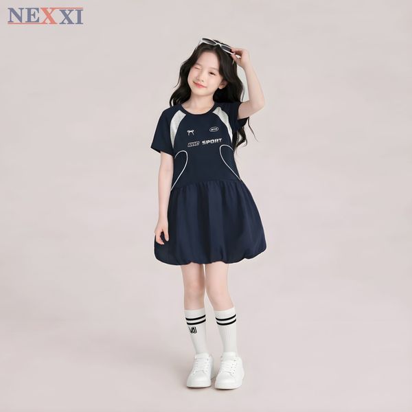 2506.82 - Đầm thun Nexxi phối tùng bí sport size 9-14y