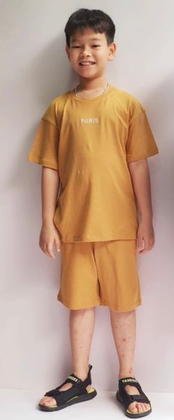 BBG33 - Bộ cotton Bee Mon nhiều màu thêu chữ ngực Paris / Seoul size 110 - 160