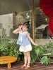 VJ145 - Set bộ June with love áo thủy thủ kẻ xanh + quần bí bé gái size 1-10y