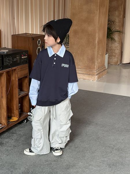 QBT17 - Quần gió AMBB túi hộp 2 màu cho bé trai size 110-170