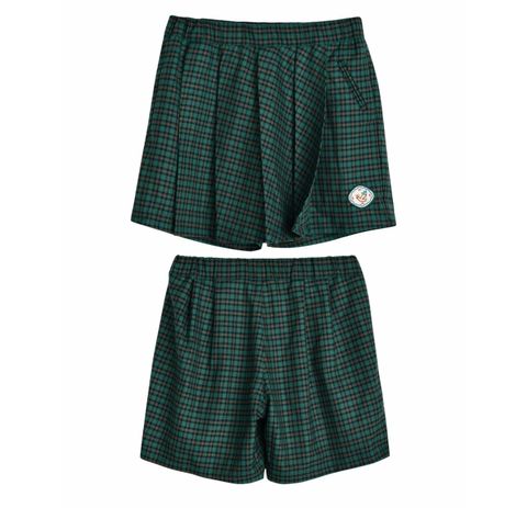 CVAY02 - Quần váy Mm kẻ caro xanh bé gái size 100-140 (1 số thiếu logo)