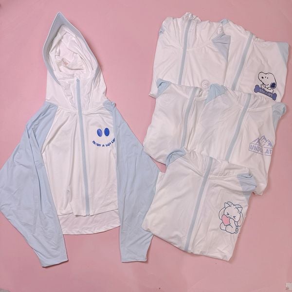 ACN05 - Áo khoác chống nắng +50UPF vải làm mát tay giác lăng nhiều màu cho bé size 110-160 (Họa tiết ngẫu nhiên)