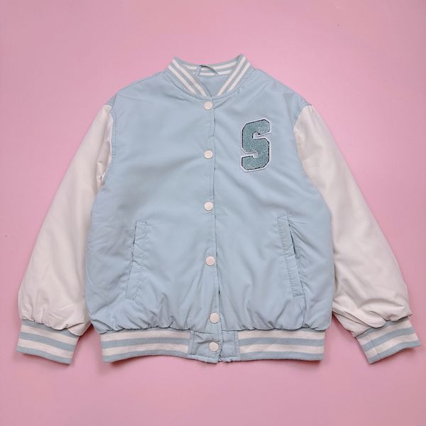 AKBT66 - Áo khoác bomber phao Lime Kids thêu chữ nhiều màu BTBG size 2-6y